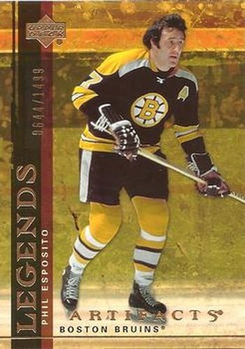 #119 Phil Esposito - Boston Bruins - 2007-08 Upper Deck Artifacts Hockey