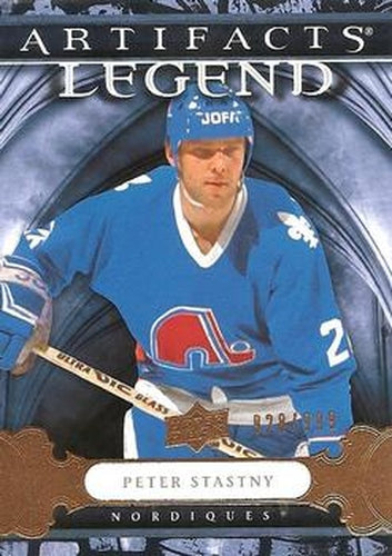 #119 Peter Stastny - Quebec Nordiques - 2009-10 Upper Deck Artifacts Hockey