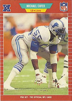 #119 Michael Cofer - Detroit Lions - 1989 Pro Set Football