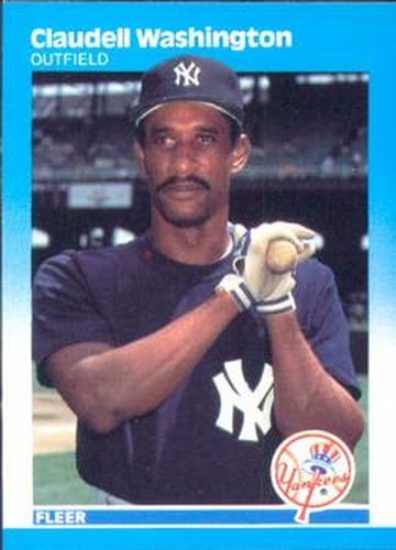 #119 Claudell Washington - New York Yankees - 1987 Fleer Baseball