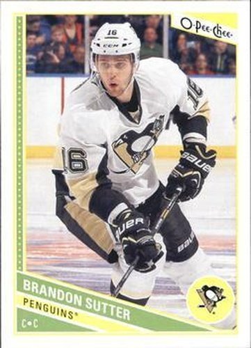 #119 Brandon Sutter - Pittsburgh Penguins - 2013-14 O-Pee-Chee Hockey
