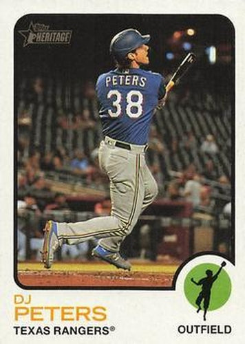 #119 DJ Peters - Texas Rangers - 2022 Topps Heritage Baseball