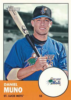#119 Daniel Muno - St. Lucie Mets - 2012 Topps Heritage Minor League Baseball