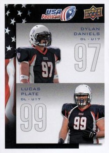 #119 Dylan Daniels / Lucas Plate - USA - 2014 Upper Deck USA Football