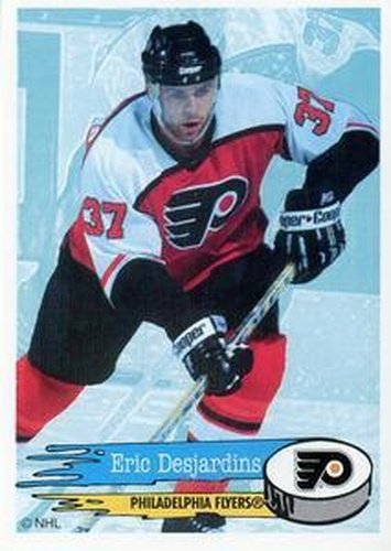 #119 Eric Desjardins - Philadelphia Flyers - 1995-96 Panini Hockey Stickers