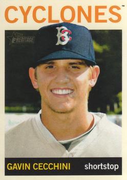 #119 Gavin Cecchini - Brooklyn Cyclones - 2013 Topps Heritage Minor League Baseball