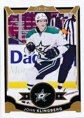 #119 John Klingberg - Dallas Stars - 2015-16 O-Pee-Chee Hockey