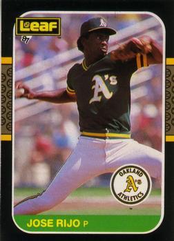 #119 Jose Rijo - Oakland Athletics - 1987 Leaf Baseball