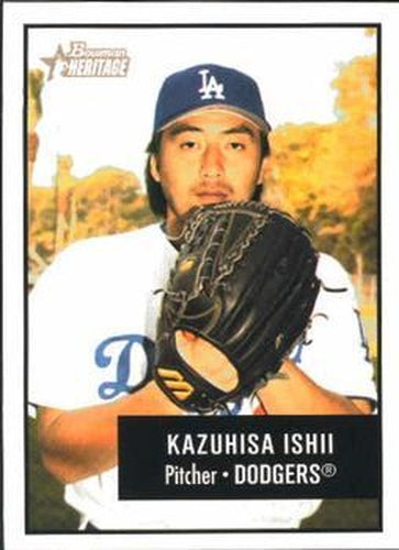 #119 Kazuhisa Ishii - Los Angeles Dodgers - 2003 Bowman Heritage Baseball