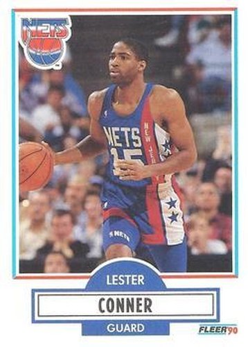 #119 Lester Conner - New Jersey Nets - 1990-91 Fleer Basketball