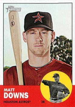 #119 Matt Downs - Houston Astros - 2012 Topps Heritage Baseball