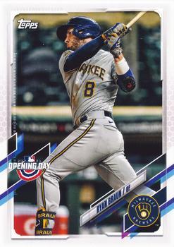 #119 Ryan Braun - Milwaukee Brewers - 2021 Topps Opening Day Baseball