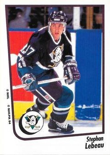 #119 Stephan Lebeau - Anaheim Mighty Ducks - 1994-95 Panini Hockey Stickers