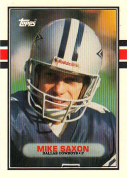 #119T Mike Saxon - Dallas Cowboys - 1989 Topps Traded Football