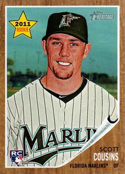#119 Scott Cousins - Florida Marlins - 2011 Topps Heritage Baseball