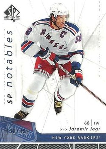 #119 Jaromir Jagr - New York Rangers - 2006-07 SP Authentic Hockey
