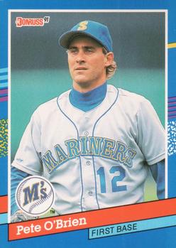 #119 Pete O'Brien - Seattle Mariners - 1991 Donruss Baseball