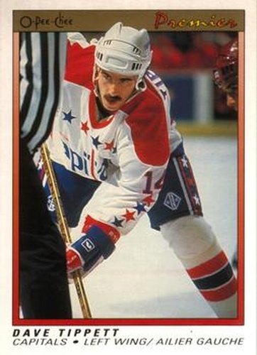 #119 Dave Tippett - Washington Capitals - 1990-91 O-Pee-Chee Premier Hockey