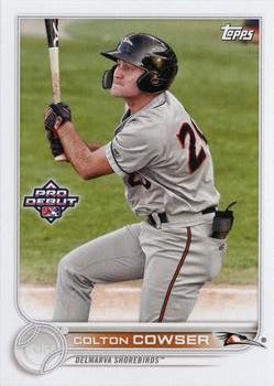 #PD-119 Colton Cowser - Delmarva Shorebirds - 2022 Topps Pro Debut Baseball