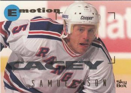 #119 Ulf Samuelsson - New York Rangers - 1995-96 SkyBox E-Motion Hockey