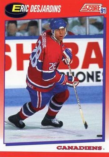 #119 Eric Desjardins - Montreal Canadiens - 1991-92 Score Canadian Bilingual Hockey