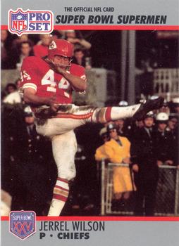 #119 Jerrel Wilson - Kansas City Chiefs - 1990-91 Pro Set Super Bowl XXV Silver Anniversary Football