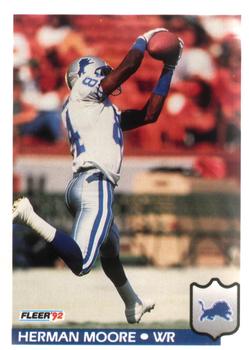 #119 Herman Moore - Detroit Lions - 1992 Fleer Football