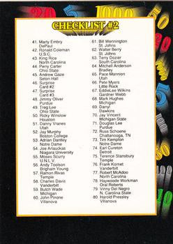 #119 Checklist 2 - 1991-92 Wild Card Basketball