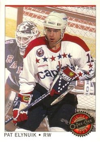 #119 Pat Elynuik - Washington Capitals - 1992-93 O-Pee-Chee Premier Hockey