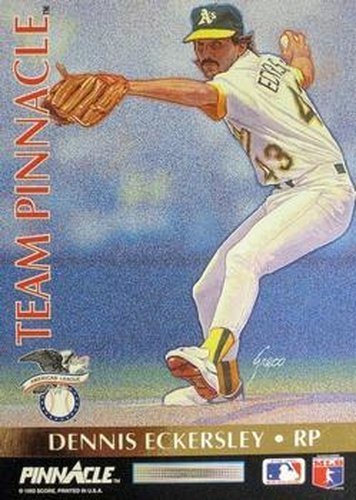 #11 Dennis Eckersley / Rob Dibble - Oakland Athletics / Cincinnati Reds - 1992 Pinnacle - Team Pinnacle Baseball