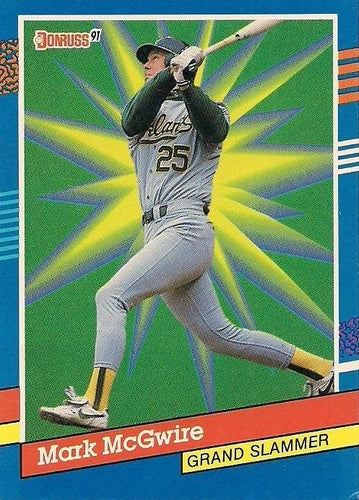 #11 Mark McGwire - Oakland Athletics - 1991 Donruss Baseball - Grand Slammers
