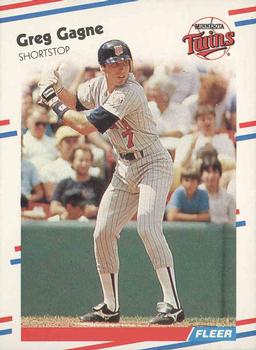 #11 Greg Gagne - Minnesota Twins - 1988 Fleer Baseball