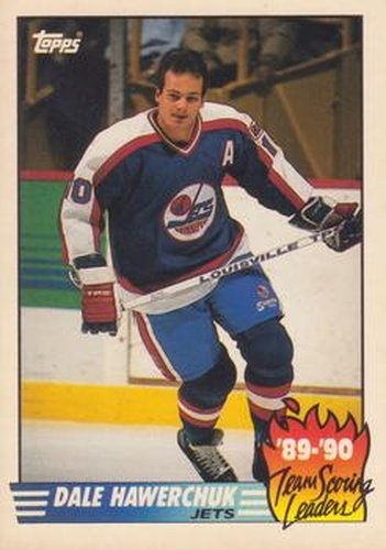 #11 Dale Hawerchuk - Winnipeg Jets - 1990-91 Topps Hockey - Team Scoring Leaders