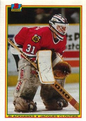 #11 Jacques Cloutier - Chicago Blackhawks - 1990-91 Bowman Hockey