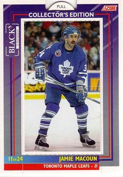 #11 Jamie Macoun - Toronto Maple Leafs - 1993-94 Black's Score Toronto Maple Leafs Hockey