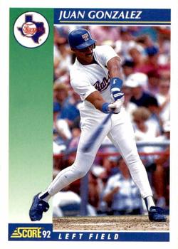 #11 Juan Gonzalez - Texas Rangers - 1992 Score Baseball