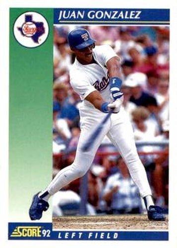 #11 Juan Gonzalez - Texas Rangers - 1992 Score Baseball