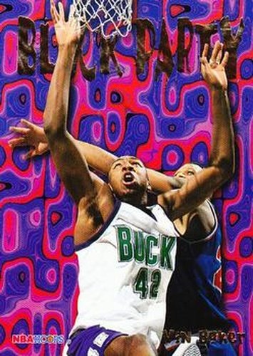 #11 Vin Baker - Milwaukee Bucks - 1995-96 Hoops Basketball - Block Party