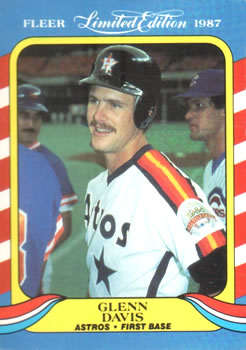 #11 Glenn Davis - Houston Astros - 1987 Fleer Limited Edition Baseball