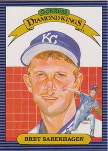 #11 Bret Saberhagen - Kansas City Royals - 1986 Leaf Baseball