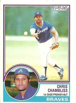 #11 Chris Chambliss - Atlanta Braves - 1983 O-Pee-Chee Baseball
