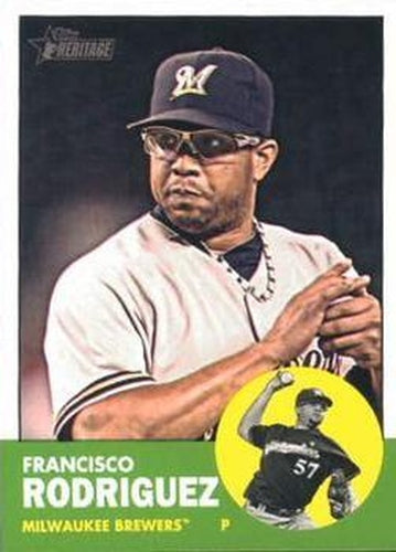 #11 Francisco Rodriguez - Milwaukee Brewers - 2012 Topps Heritage Baseball