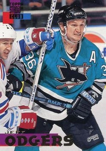 #11 Jeff Odgers - San Jose Sharks - 1994-95 Stadium Club Hockey