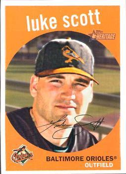 #11 Luke Scott - Baltimore Orioles - 2008 Topps Heritage Baseball
