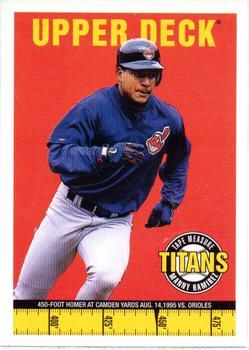 #11 Manny Ramirez - Cleveland Indians - 1998 Upper Deck - Tape Measure Titans Baseball