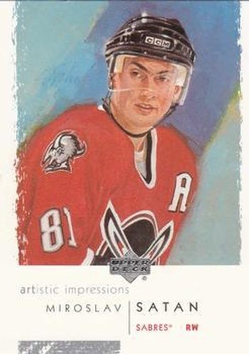 #11 Miroslav Satan - Buffalo Sabres - 2002-03 UD Artistic Impressions Hockey