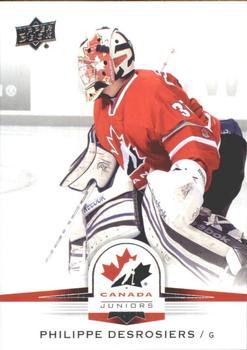 #11 Philippe Desrosiers - Canada - 2014-15 Upper Deck Team Canada Juniors Hockey