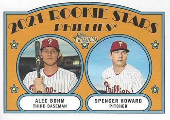 #11 Phillies 2021 Rookie Stars Alec Bohm / Spencer Howard - Philadelphia Phillies - 2021 Topps Heritage Baseball