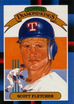 #11 Scott Fletcher - Texas Rangers - 1988 Leaf Baseball