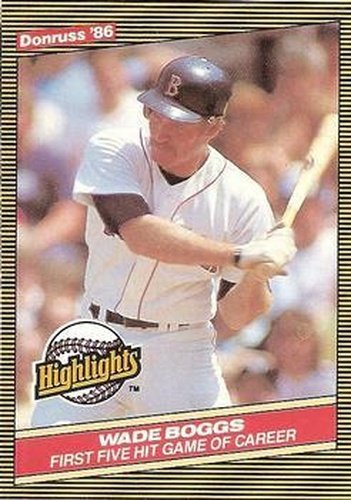 #11 Wade Boggs - Boston Red Sox - 1986 Donruss Highlights Baseball
